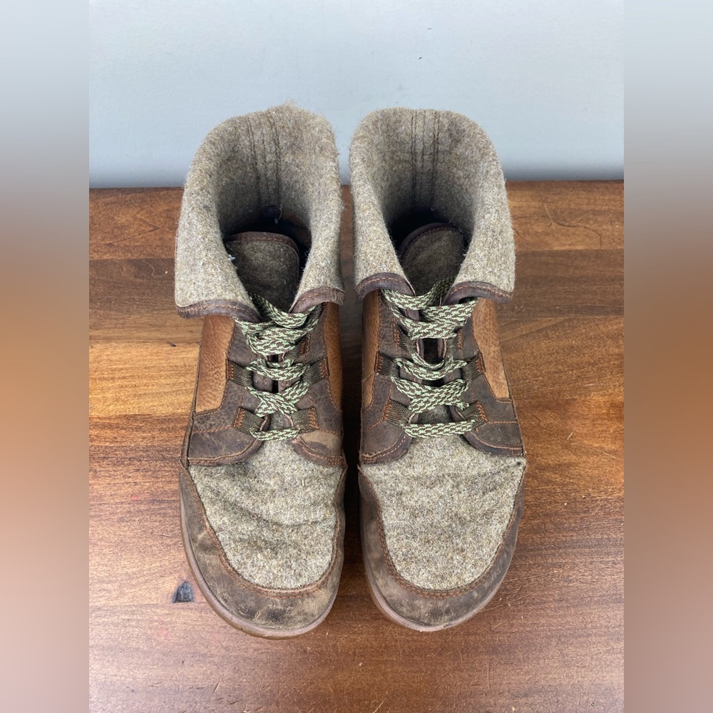 Chaco Barbary Boots Pinecone Leather Casual Lace Up Ankle Hiking Wool Women’s 7. - Picture 11 of 14
